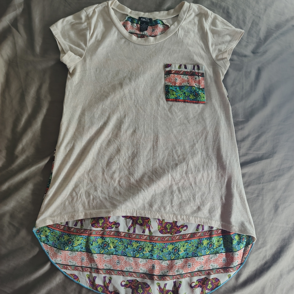 Colorful Rue21 Shirt with Pocket Detail